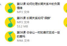 魔鬼交际学阮琦《长期关系恋爱课》(8节)-学习佬